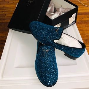 Giuseppe Zanotti Blue Sparkle Dress Shoe